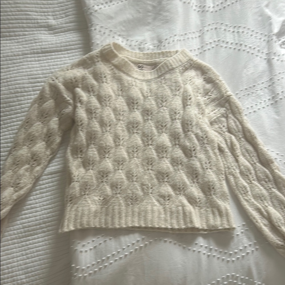 SO Cream Cable Knit Sweater